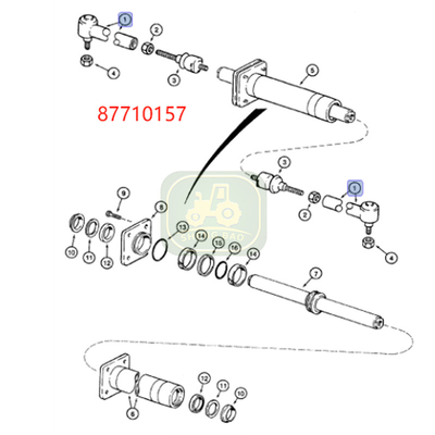 সামনের অ্যাক্সেল টাই রড শেষ 87710157 1704-2011 ব্যাকহো ফর্কলিফ্টের জন্য বল জয়েন্ট