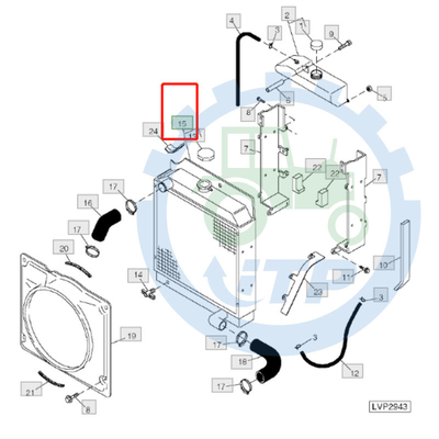 জন ডিরি 5320N 5410 5415 5510 5320N এর জন্য RE70236 ট্র্যাক্টর রেডিয়েটর